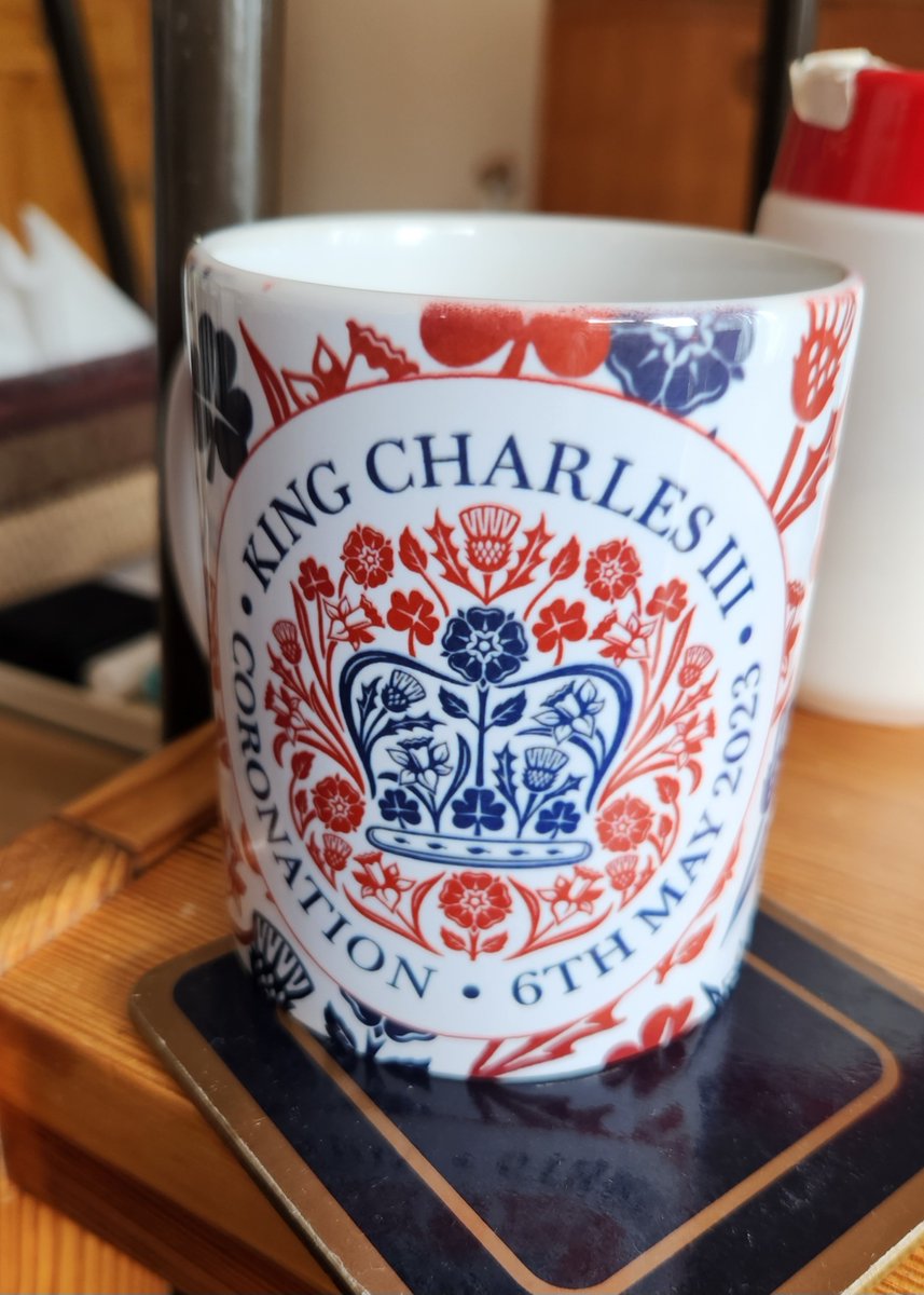 HiscEastbourne's tweet photo. Our lovely Care Professional, Julie, bought this Coronation mug for her client Doris recently as she saw it and thought of her. 😃 Here is Doris enjoying a cup of tea in the mug... with a biscuit of course! ☕️ 🍪 #companionshipcare https://t.co/BqeJadrOMi