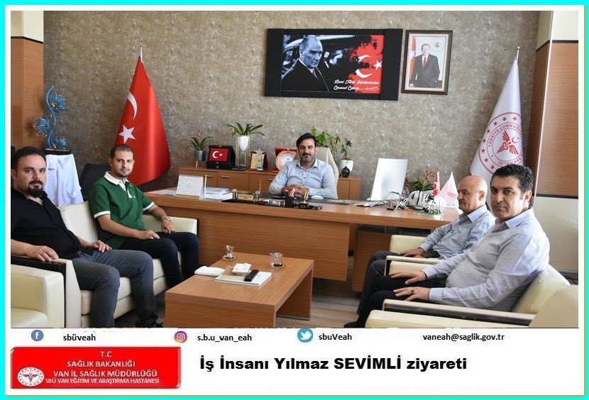 İş İnsanı Sayın Yılmaz SEVİMLİ, hastanemiz Başhekimi Doç. Dr. Remzi SARIKAYA’yı ziyaret etti.<a href="/saglikbakanligi/">T.C. Sağlık Bakanlığı</a> <a href="/drfahrettinkoca/">Dr. Fahrettin Koca</a> <a href="/sagliklicozum/">T.C. Sağlık Bakanlığı Sağlıklı Çözüm</a> <a href="/halksagligigm/">Halk Sağlığı Genel Müdürlüğü</a> <a href="/sbkhgm/">Kamu Hastaneleri Genel Müdürlüğü</a> <a href="/yhgmsb/">Yönetim Hizmetleri Genel Müdürlüğü</a> <a href="/tcvanvaliligi/">T.C. Van Valiliği 🇹🇷</a> <a href="/vanilsaglik/">Van İl Sağlık Müdürlüğü</a> <a href="/drmuhammedtosun/">Dr.Muhammed Tosun</a> <a href="/remzi_sarikaya/">Doç. Dr. Remzi SARIKAYA</a>