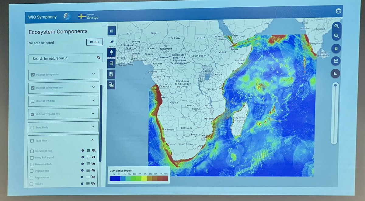 tmboucher's tweet photo. ⁦@ICCB2023⁩ ⁦@EdSacre⁩ - great presentation on WIO Symphony and mapping the cumulative impacts on the western Indian ocean. https://t.co/YVlByvIVf1