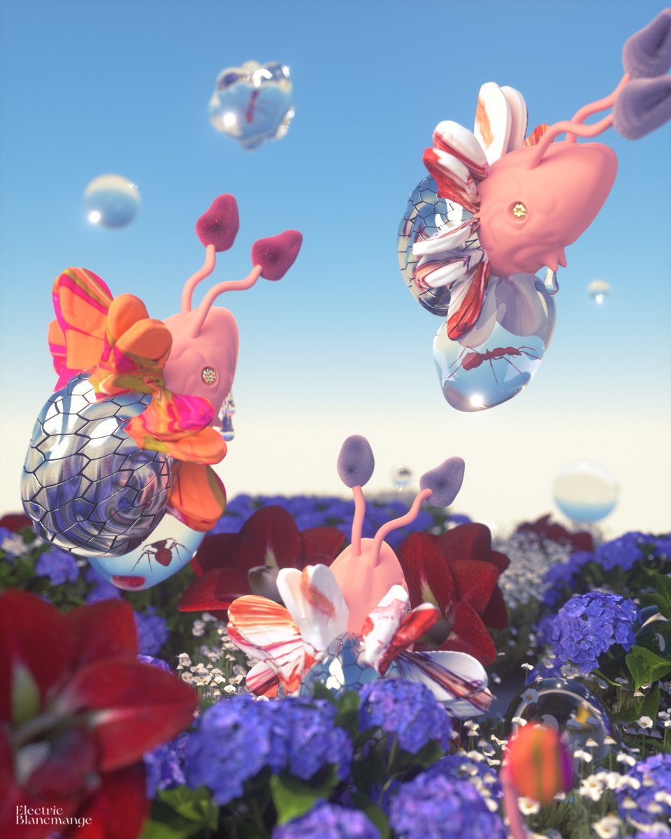 EBlancmange's tweet image. 🌼Summer 🕷️🌼
.
.
.
#digitalart #dreams #visions #storytelling #nomadsculpt #c4d #summer #Flowers #gm