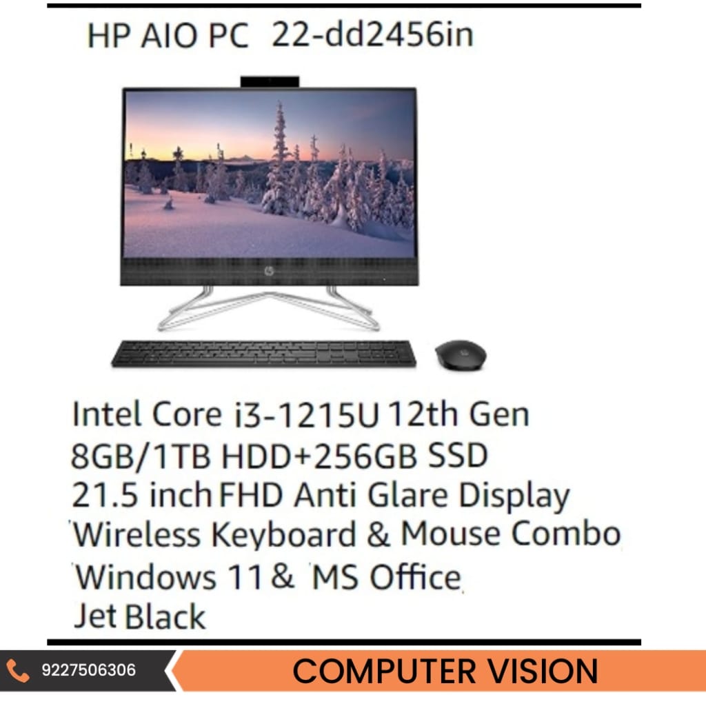 #hp,#aiopc,#22dd2456in,#intelcorei3-1215u,#12thgen,#windows11,#mso,#COMPUTERVISION