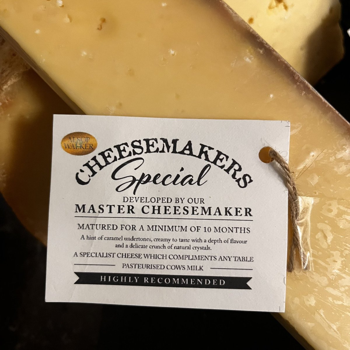 CheeseManSussex's tweet photo. Look who’s back!! #CheesemakersSpecial #LimitedEdition This #Pasteurised #Cows #Cheese is matured for a minimum 10 months, which gives it a #Creamy #Caramel depth of #Flavour & a #Delicate crunch of #Natural occurring #Crystals Ask your #Salesman or contact us for more details https://t.co/MtZ47J3UWo