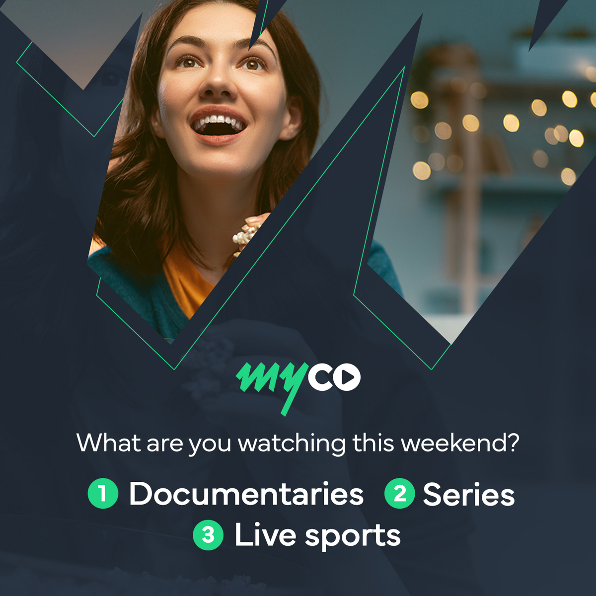 myco_io's tweet image. What will your weekend on myco look like?  #documentries #series #sports