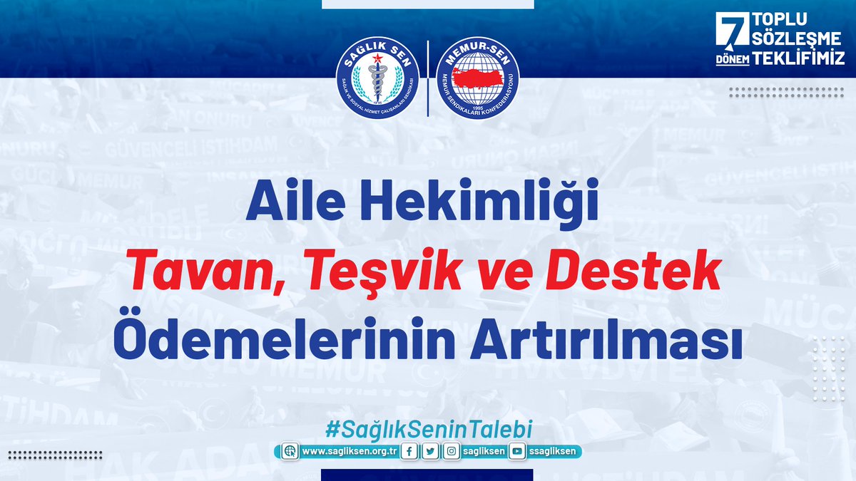 sagliksen's tweet photo. Aile hekimi ve aile sağlığı çalışanlarının tavan, teşvik ve destek ödemelerinin artırılmasını talep ediyoruz.   
#SağlıkSeninTalebi

Tüm taleplerimiz için⤵️
https://t.co/Usd8dZ34dW https://t.co/7M7p8g5M4t