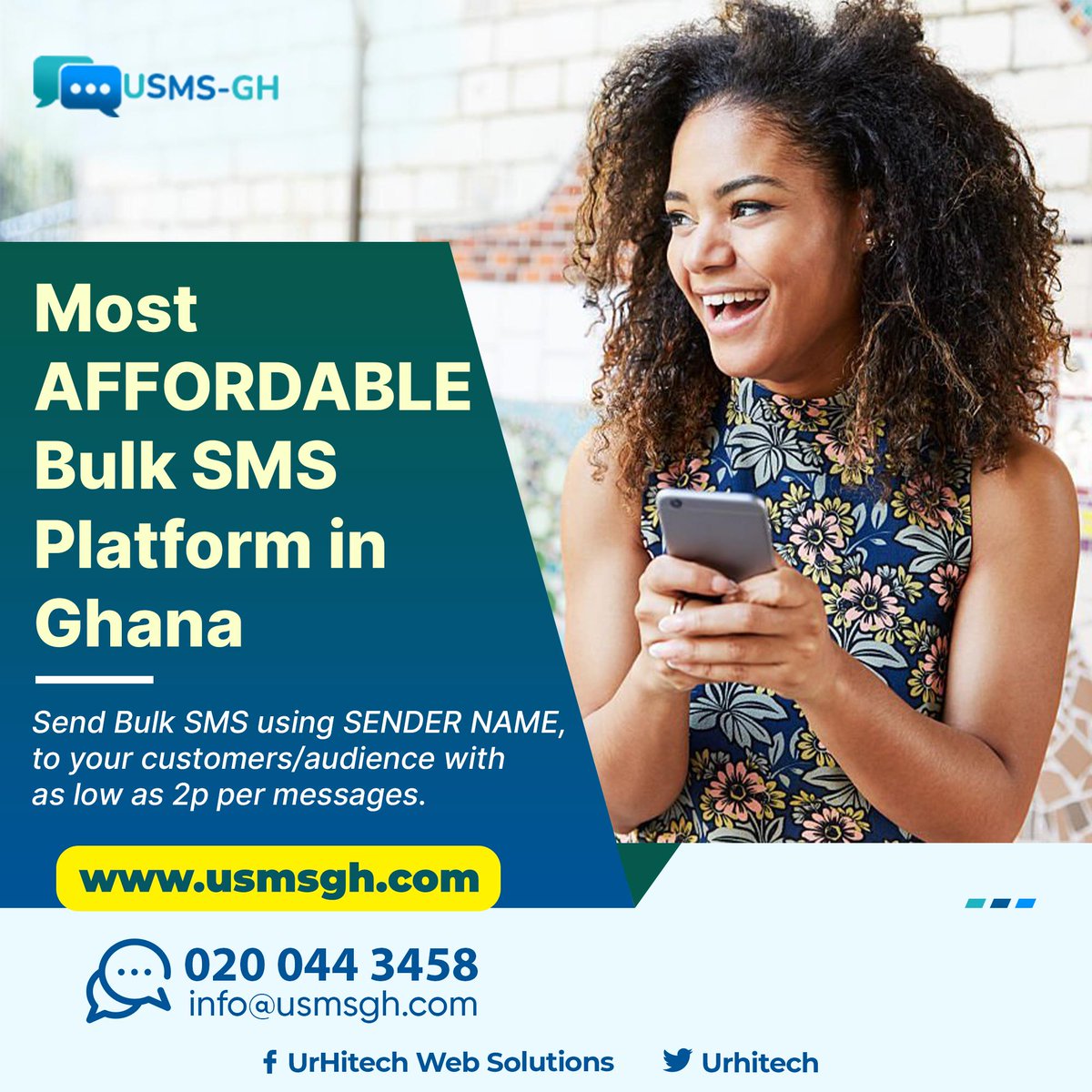 urhitech's tweet image. Revolutionize   your marketing strategy with SMS. Discover the power of Customized SMS with   our Transactional OTP Service 📷📷#smsmarketingrevolution #usmsgh#transactionalsms #smsmarketing #a2psms #bulksms #usmsgh