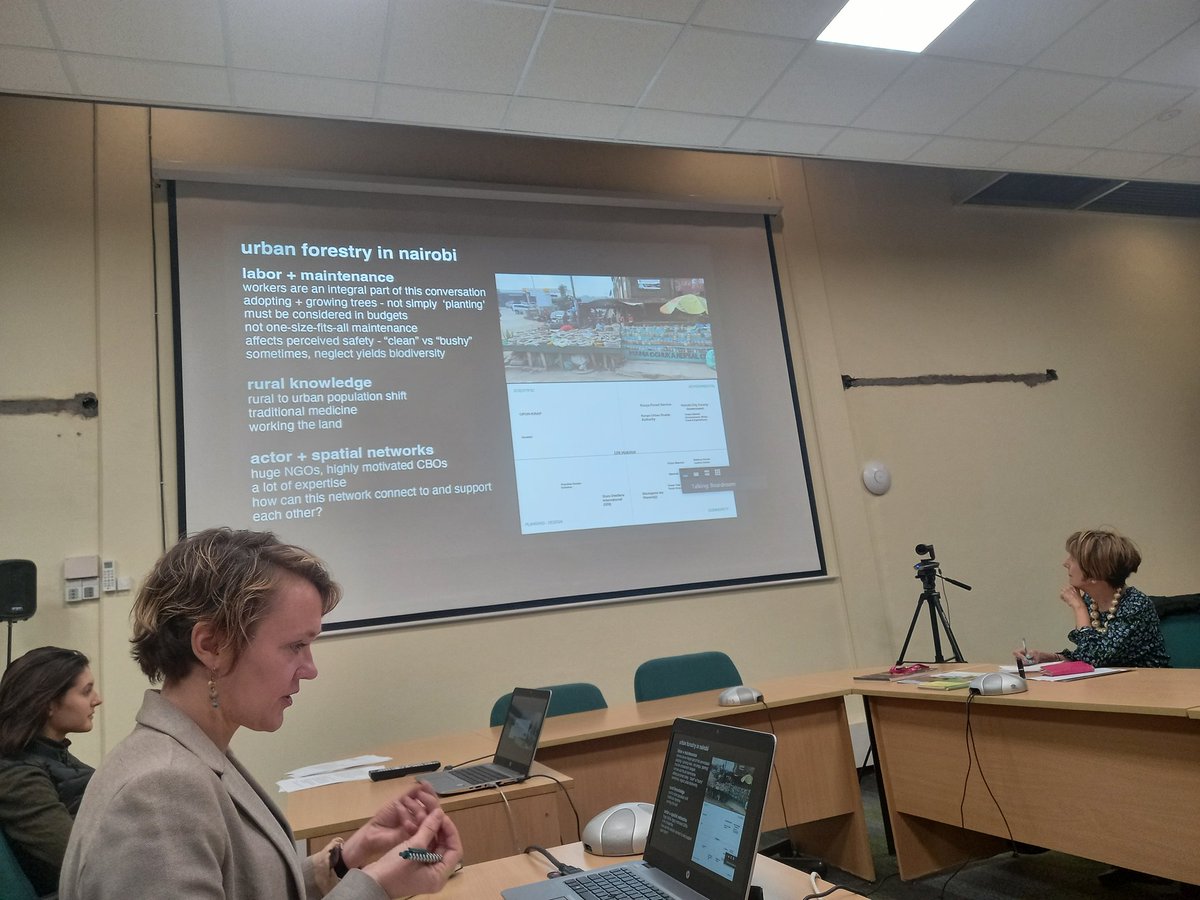 MazingiraM's tweet photo. Happening now!
Urban Forestry seminar hosted by @ICRAF to discuss the value of street trees in cities.
It's interesting to note that 5 exotic tree species form 25% of tree species in Nairobi City and @KURAroads has 7000 hectares of road reserves that needs greening. https://t.co/ELiXVOKVEc
