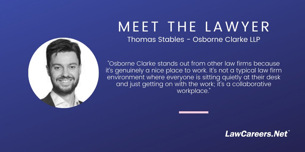 Hear from <a href="/OsborneClarkeUK/">Osborne Clarke UK</a>'s Thomas Stables in this week's Meet the Lawyer profile 🤝 

ow.ly/zfRp50PlrY1