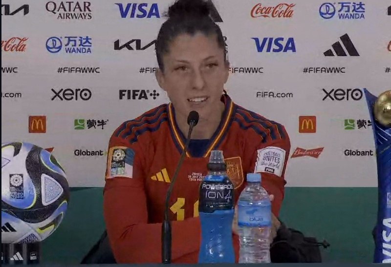 AsifBurhan's tweet photo. "The relationship I have with Alexia, Mariona, Aitana, we have that over many years. We still have that understanding, we have that from memory" Jenni Hermoso on playing alongside her former @FCBfemeni team-mates #ESPZAM #ESP https://t.co/8BsVwNCvqy