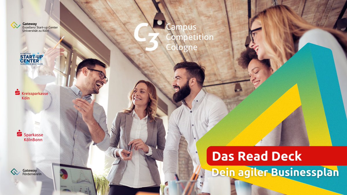 Gateway Exzellenz Start-up Center (@gatewayunikoeln) on Twitter photo Dein Read Deck - unsere agile Version des Businessplans und dein Weg zur C3 - Campus Competition Cologne!
📷 Infos auf gateway-unikoeln.de/c3
@Sparkasse_KBN <a href="/kskkoeln/">Kreissparkasse Köln</a> Dein Read Deck - unsere agile Version des Businessplans und dein Weg zur C3 - Campus Competition Cologne!
📷 Infos auf gateway-unikoeln.de/c3
@Sparkasse_KBN <a href="/kskkoeln/">Kreissparkasse Köln</a>