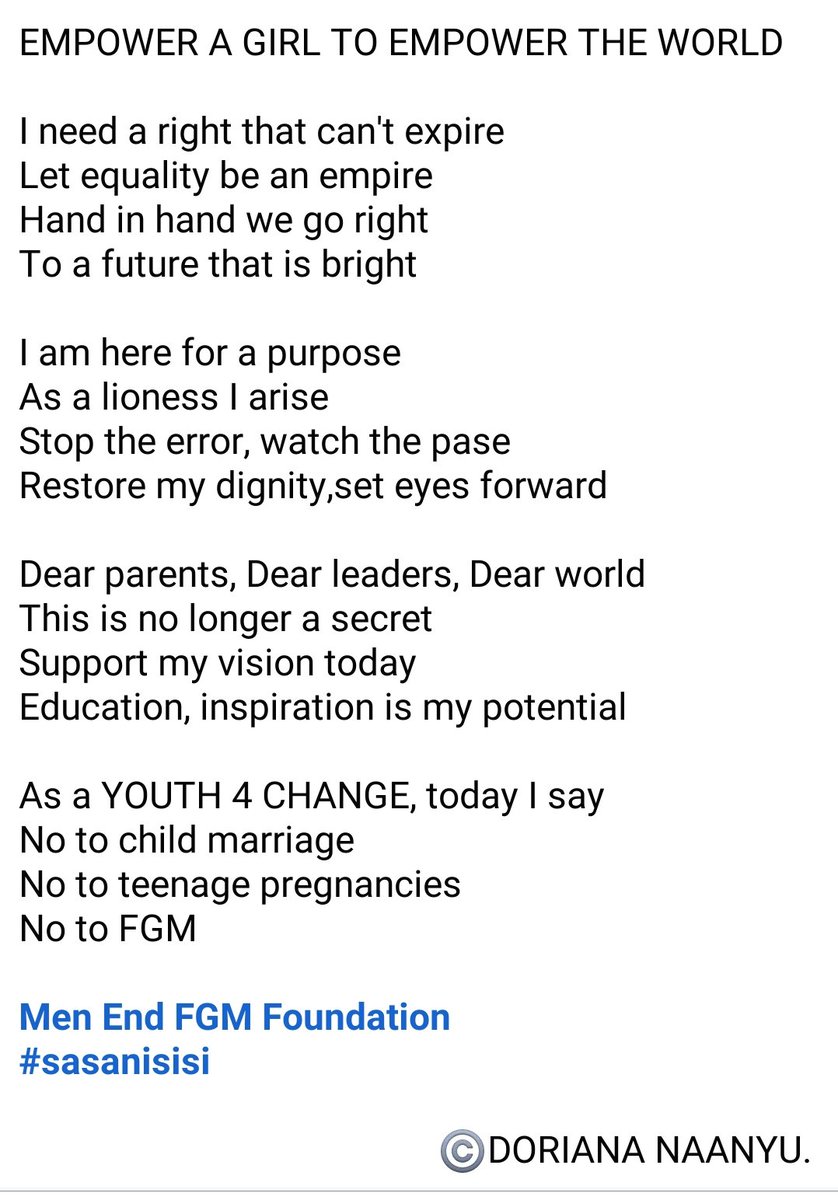 DorianaNaa22868's tweet photo. We need a change the can't expire ๐ฏ๐ค
#MenEndFGM
#SasaNiSisi
#SY4C https://t.co/0gD0vS4y31