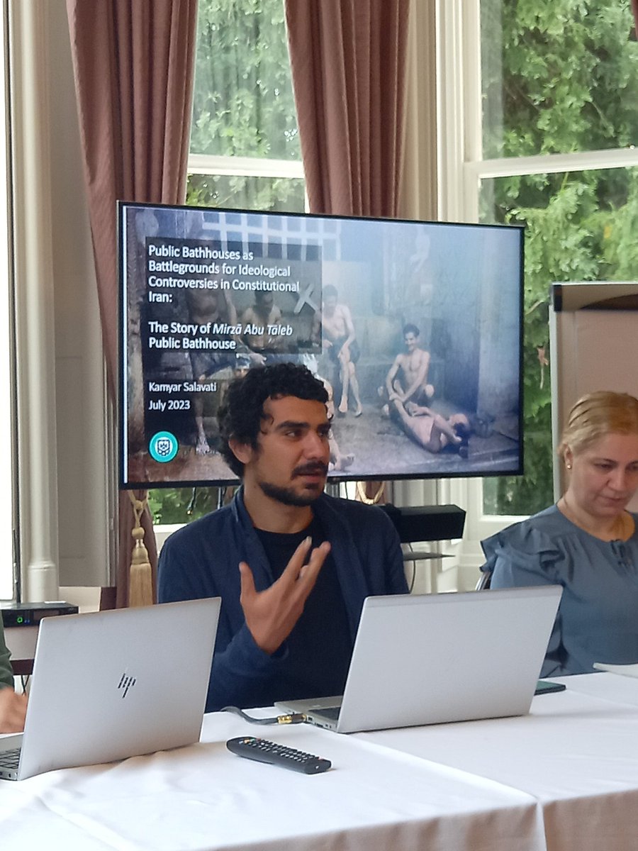 HealthscapesME's tweet photo. @kamyar7 discusses architectural change in Iran in the early-20th century in relation to changing ideas of public health and functions of hammams. #healthscapes https://t.co/XtSWqhyXpU