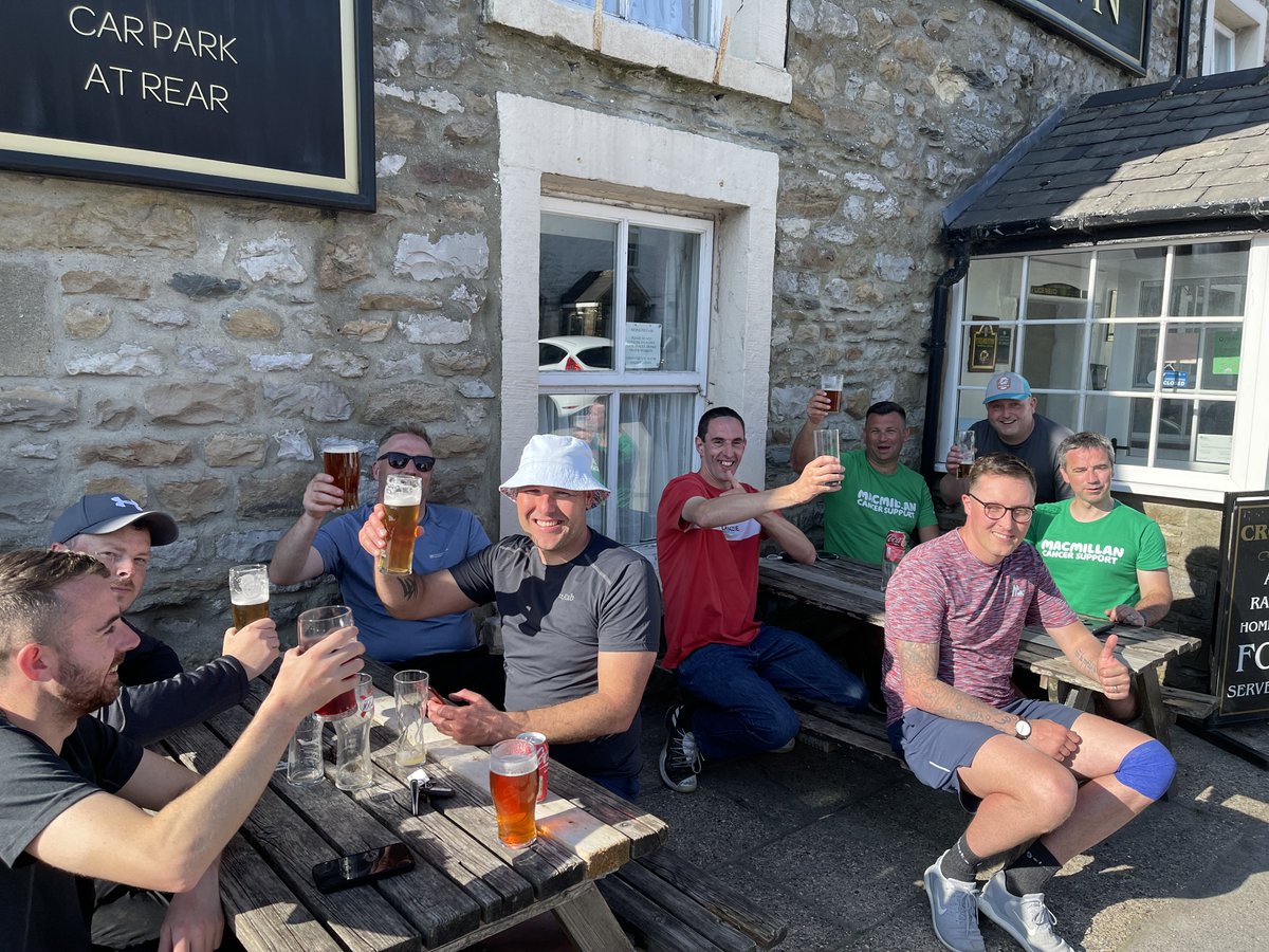 cefonline's tweet photo. CEF Bradford & Nelson Group completed the Yorkshire Three Peaks, raising Β£9,985 for Macmillan Cancer Support! #TeamCEF conquered 2,153 meters of elevation & celebrated with a well-earned pint! #YorkshireThreePeaks #CEFBradford #CEFNelson #MacmillanCancerSupport @macmillancancer https://t.co/XfQ06e5Ozo