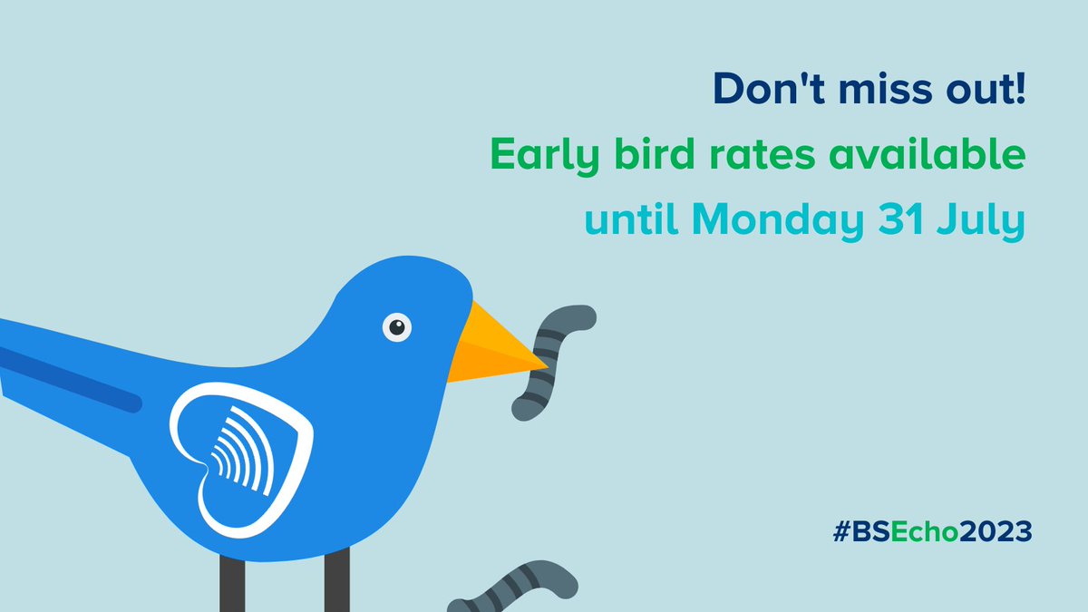 📆 Early bird registration for BSEcho 2023 closes next Monday - save money by registering now: ow.ly/hbBm50PjiwY