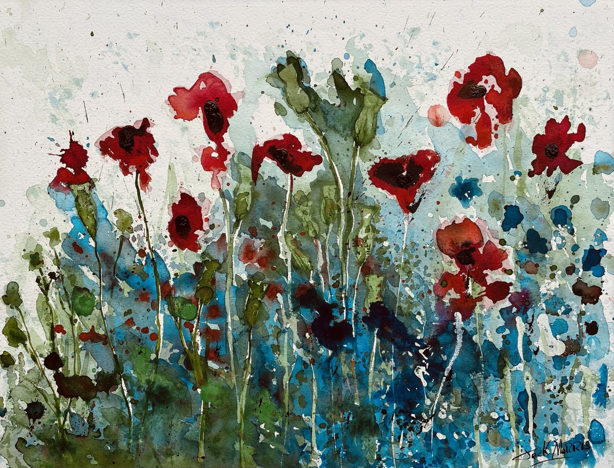 jackmorrisart1's tweet photo. I have decided to try my hand at watercolour and Ink paintings, I think they look pretty good, but would love to hear your thoughts and feedback, All available at The Smithy Gallery 
Poppy Field
#smithgallery #jackmorrisart #watercolourpainting https://t.co/uP6PXensI7