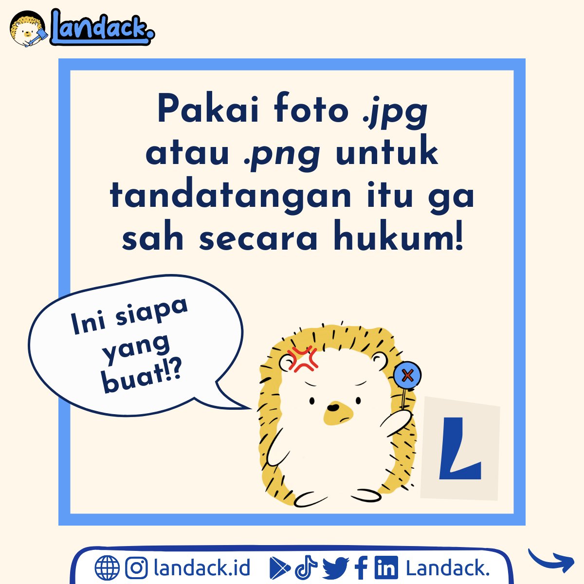 Landackid's tweet photo. Sobat punya masalah atau pertanyaan hukum? Coba dulu konsultasi dengan #Landack.~
#advokat #esignature #invoice #pste #hukumindonesia #ttd #pdf #hukum #sertifikasi #digitalsignature #konsultasihukum #layananhukum
#jasahukum #konsultasi #esighnature #indonesia #keadilan #dokumen https://t.co/F5FL5m9MrQ