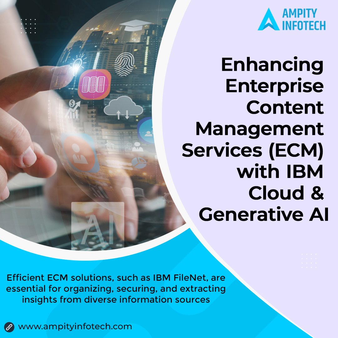 Ampity_Infotech's tweet image. 🌐 Unlock the Power of ECM with Ampity Infotech: From Chaos to Clarity! 🚀💼 Transform your ECM Services with IBM Cloud & Generative AI, Empowering Seamless Content Management! 📚✨
ampityinfotech.com and experience a new era of ECM excellence! #EfficientECM #IBMFileNet 💡