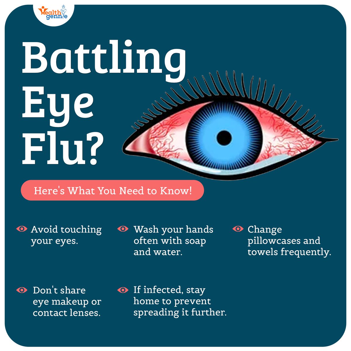 healthgennie1's tweet image. If you experience severe pain, vision changes, or your symptoms persist or worsen, don't hesitate to consult an eye doctor. They'll diagnose the type of conjunctivitis and recommend the appropriate treatment.
#eyeflu #conjunctivitis #eyeproblem #eyeinfection