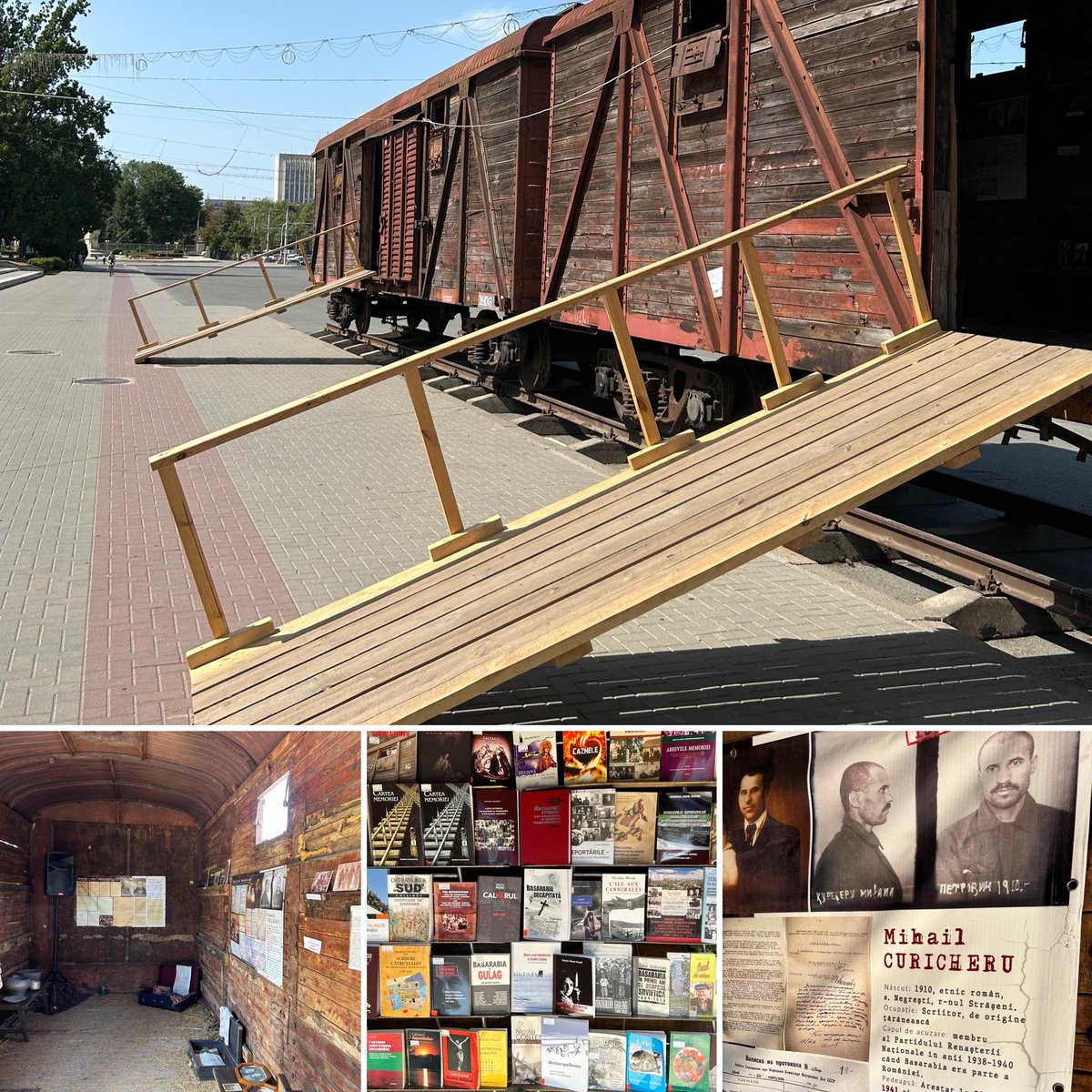 Two wagons are placed in the central square of Chisinau. They are similar to the ones used on the night of July 6, 1949, when the Soviet regime deported thousands to forced labor camps in Siberia.

The exhibition reminds of a terrible totalitarian past in memory of the victims.
