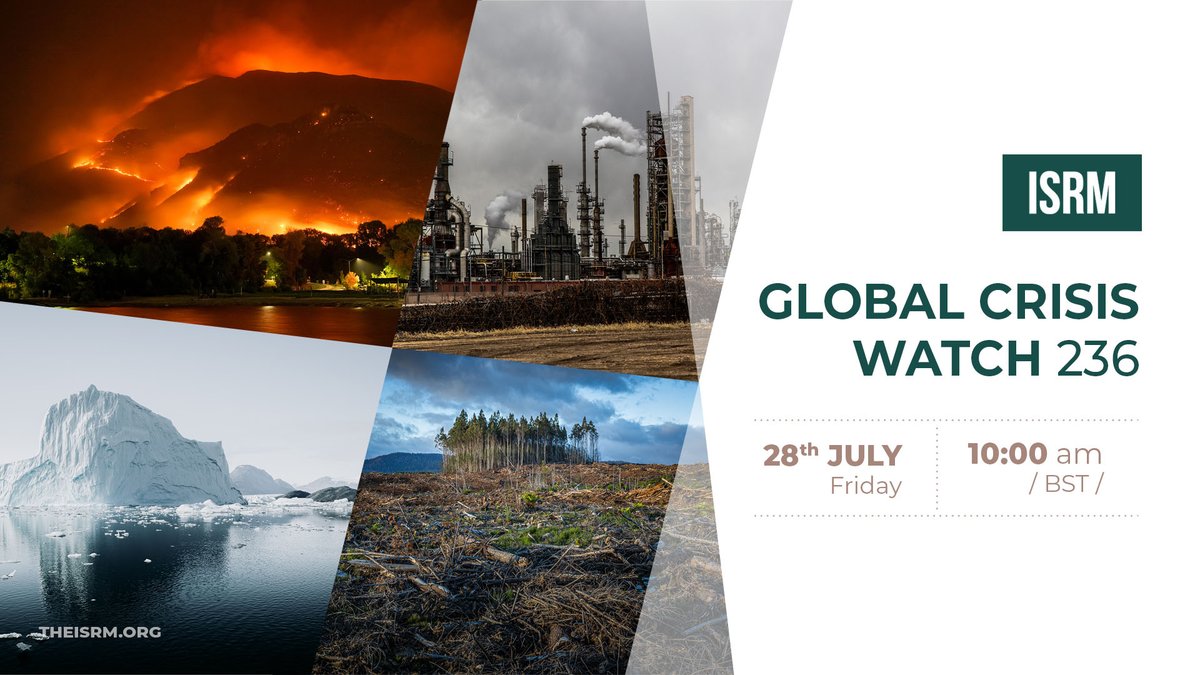 Join us for GCW 236 this Friday at 10:00 BST.

❗️This week, we are devoting our entire attention to the existential crisis of our time – #GlobalWarming.

Read more and register ➡️ theisrm.org/en/global-cris…

Join us and add your voice to the conversation!