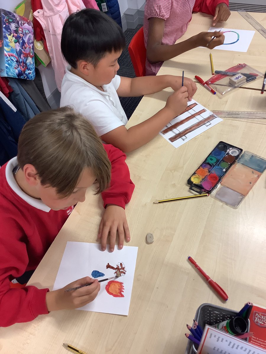 StPhilipsY5B's tweet photo. We enjoyed creating artwork to represent the Trinity. We thought about using symbols and pictures as metaphors for God the Father, the Son and Holy Spirit #teamstphilips @StPhilipCEAP https://t.co/xElftqviN2