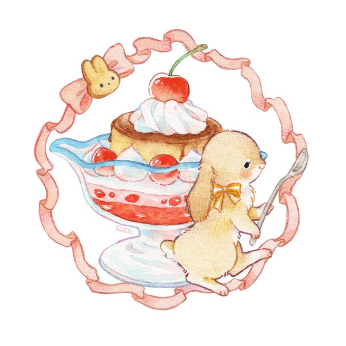 「animal dessert」 illustration images(Latest)