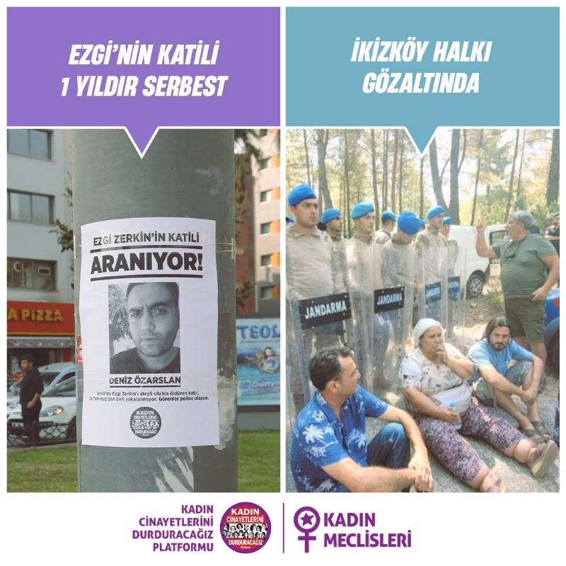 KadinCinayeti's tweet photo. Ezgi'nin katili 1 yıldır serbest
İkizköy halkı gözaltında
#AkbeleneDokunma