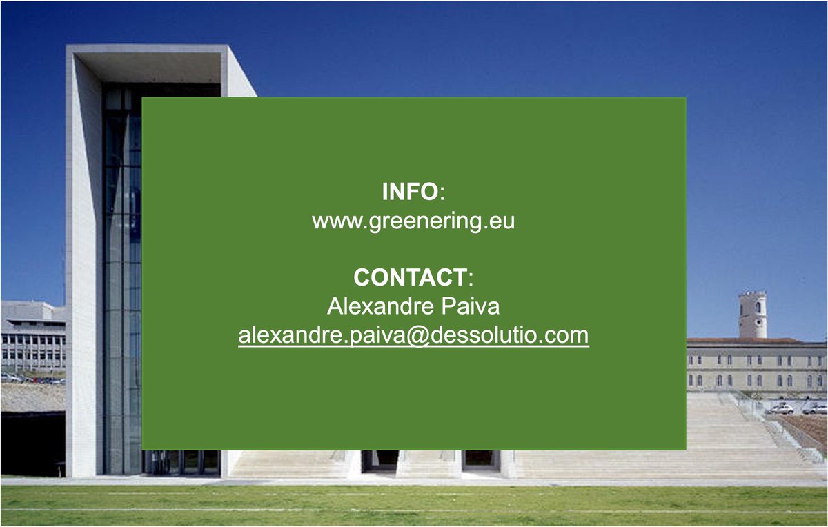 We are pleased to announce the 3rd GREENERING Enterpreneurship course!
Info available on greenering.eu
👇👇