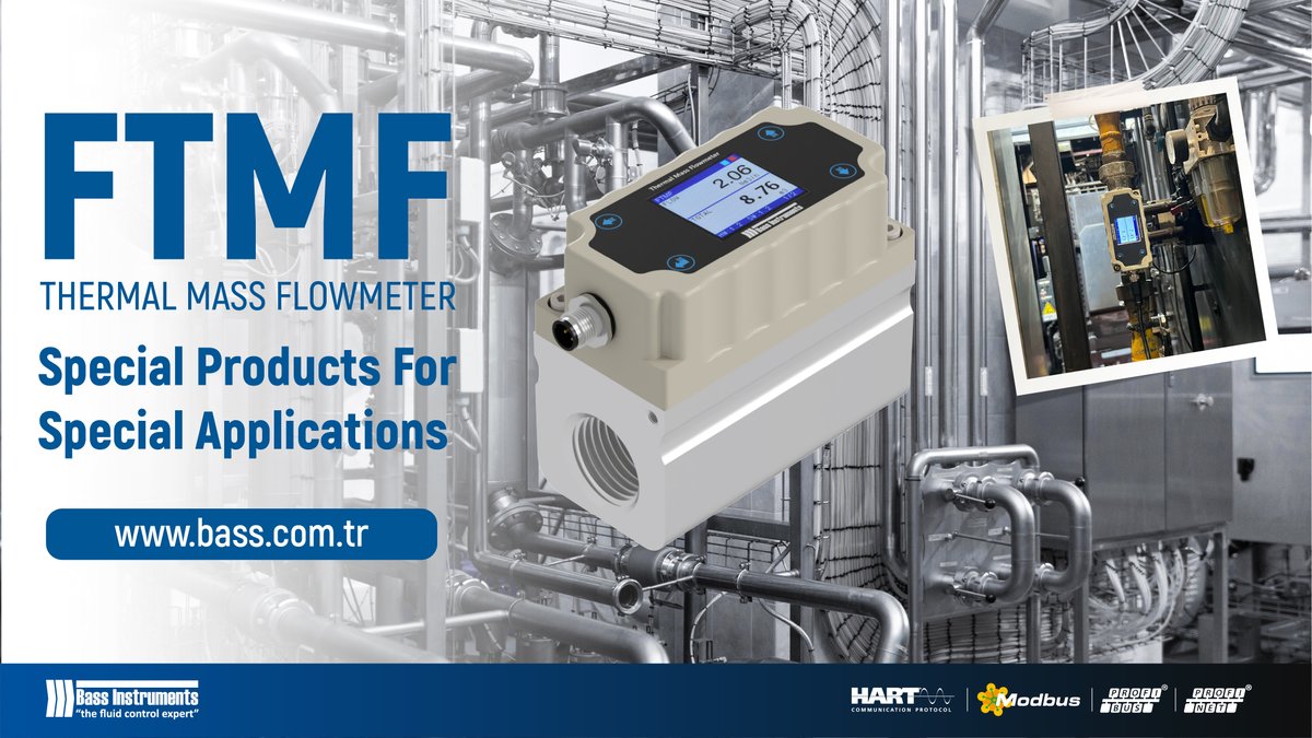InstrumentsBass's tweet photo. 🔵Thermal Mass Flowmeter  FTMF

✅Easy Mounting With Clamp​
✅Unaffected By Pressure and Temperature Changes
✅High Measurement Capability https://t.co/GNT3C7G7cc