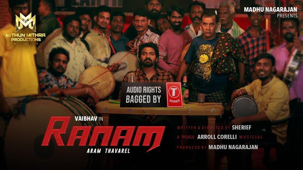 #Ranam Audio rights has bagged by @TSeries 

▶️ youtu.be/hcNIMk6sYMw

An @ArrolCorelli Musical 🎼