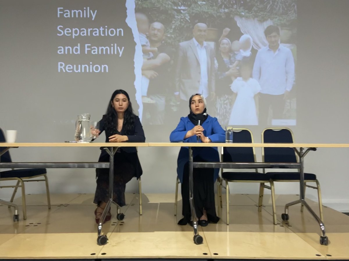 We heard from @Nursiman11 and @NurKashgar on family separation and togetherness - this presentation and Q&A was incredibly powerful, and hard to watch. Their courage is awe-inspiring.

(By the way @ChineseEmbinUK @ChineseEmbinUS, maybe get in touch with @freenursfamily??)