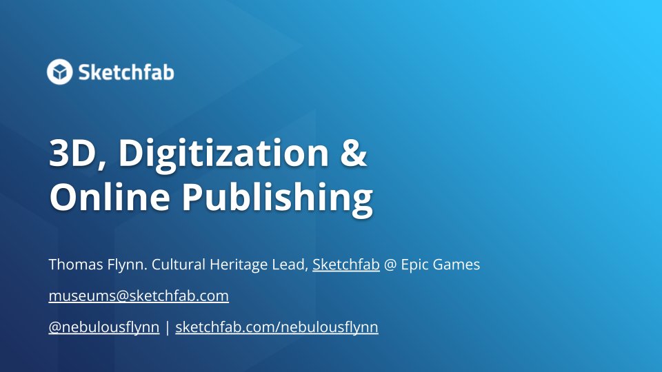 nebulousflynn's tweet image. Great to be apart of the course again this year! Thanks for having me along 😊

For anyone interested in 3D digitization + online publishing for cultural heritage, here is a 🧵 of some the resources I shared with students...

#glam3D #musetech #openGLAM #GLAM #museums