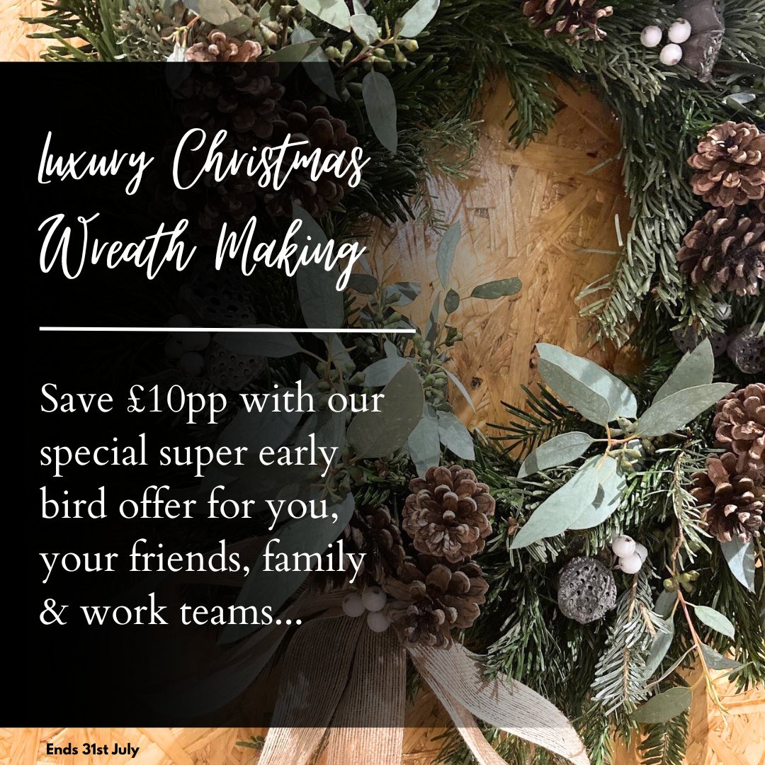 Tamalia_Hello's tweet photo. Only 5 days left to get £10 off Luxury Christmas Wreath Making plus new date added for Crafty Kids Summer due to first date sold out! https://t.co/jet0flAm9S https://t.co/Aeo36PgTX0