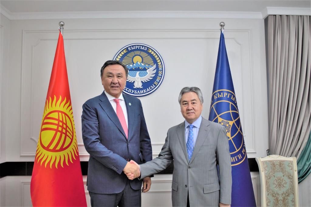 Delighted to engage in fruitful discussions with H.E. Jeenbek Kulubaev, Minister of Foreign Affairs of the Kyrgyz Republic. Explored ways to enhance cooperation within the Organization of Turkic States.