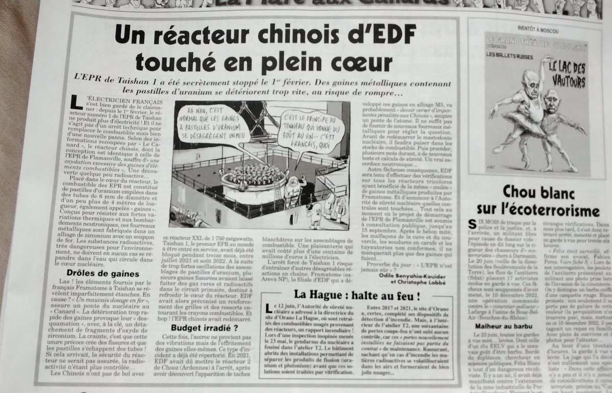 CorreErwan's tweet photo. @tr_vink #tr_vink, prends un abonnement au @canardenchaine avant de vendre ton nucléaire... ☢️
Lol ! Et, en copie : @Cobra_FX_ et @__phiphou__, les lobbyistes de solutions qui créent en fait davantage de problèmes que de solutions sur le long terme....
#EPR #EDF #ProNuke #ProNucléaire https://t.co/9ZZo6vCQqc