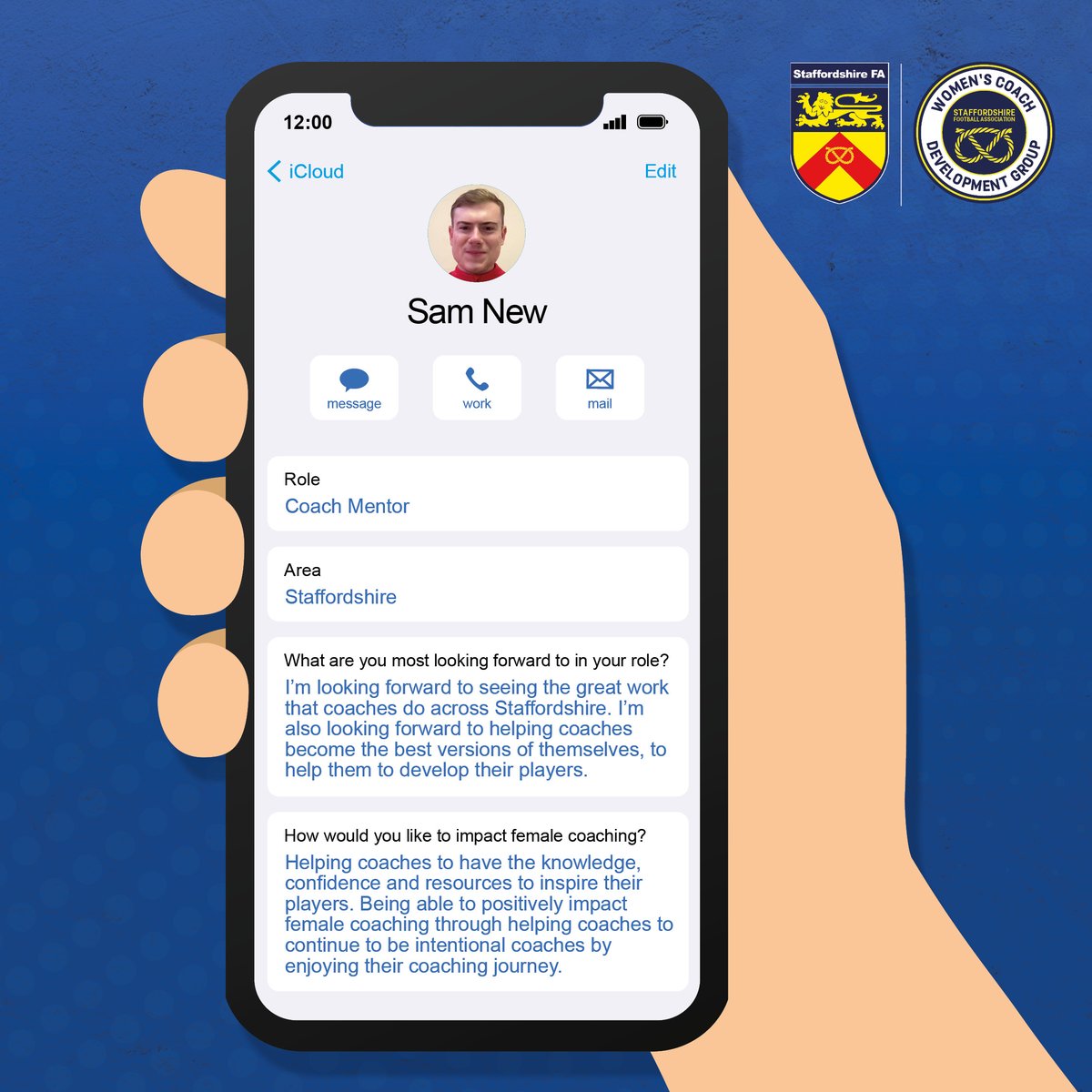 StaffordshireFA's tweet photo. Meet Sam 👋
Sam is the Female Coach Mentor in Staffordshire.
If you’re a female coach looking to progress, keen to complete your next coaching qualification or want a little bit of advice, he’d be happy to support you!
✉️ Support@StaffordshireFA.com https://t.co/5G1ghTEgse