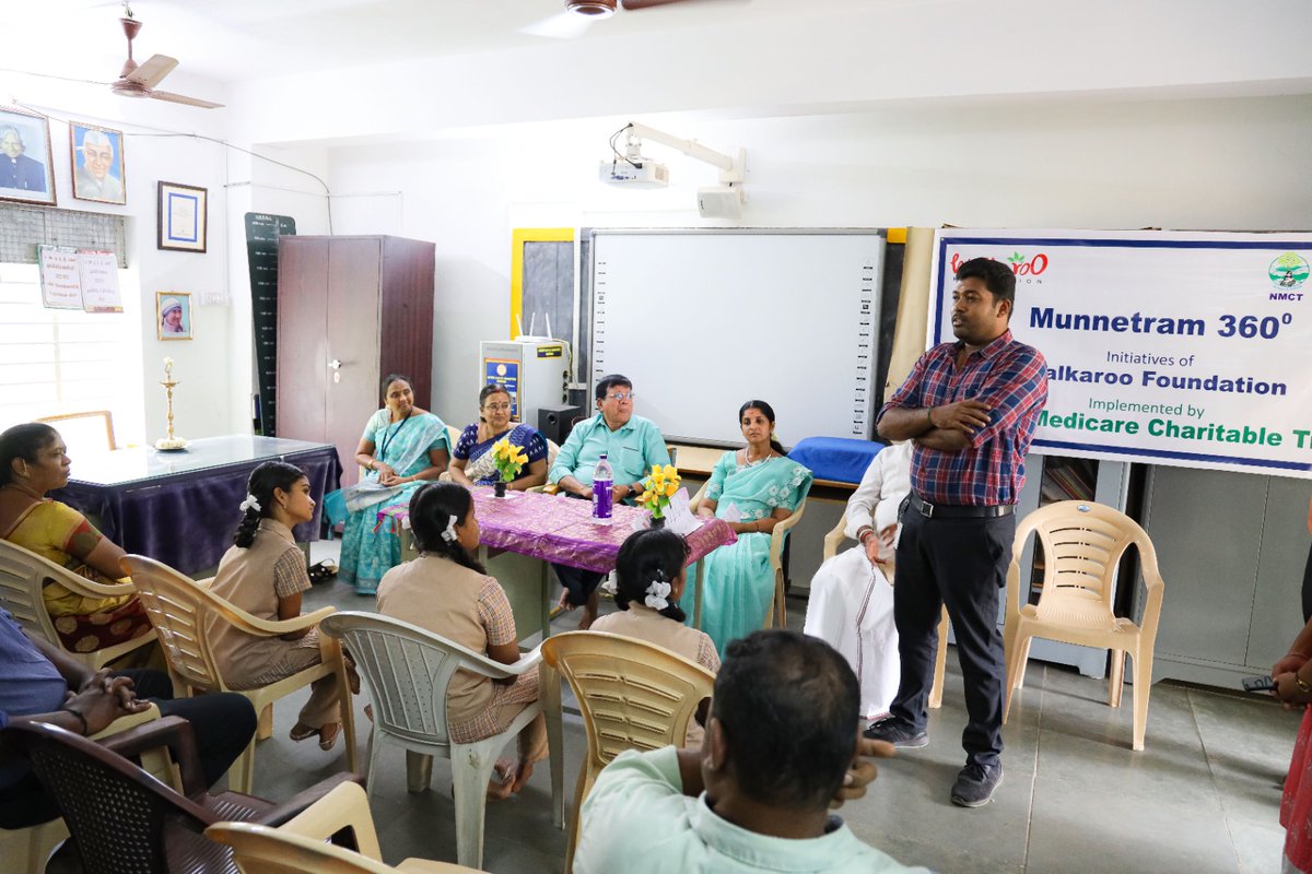 WalkarooFoundtn's tweet photo. Launching #munnetram360 project for year long interactive sessions and infrastructure improvement plan for benefit of students of PUMS Okkilipalayam. #csr #walkaroolife #walkaroo @binurajendran https://t.co/xKxII0QTvj