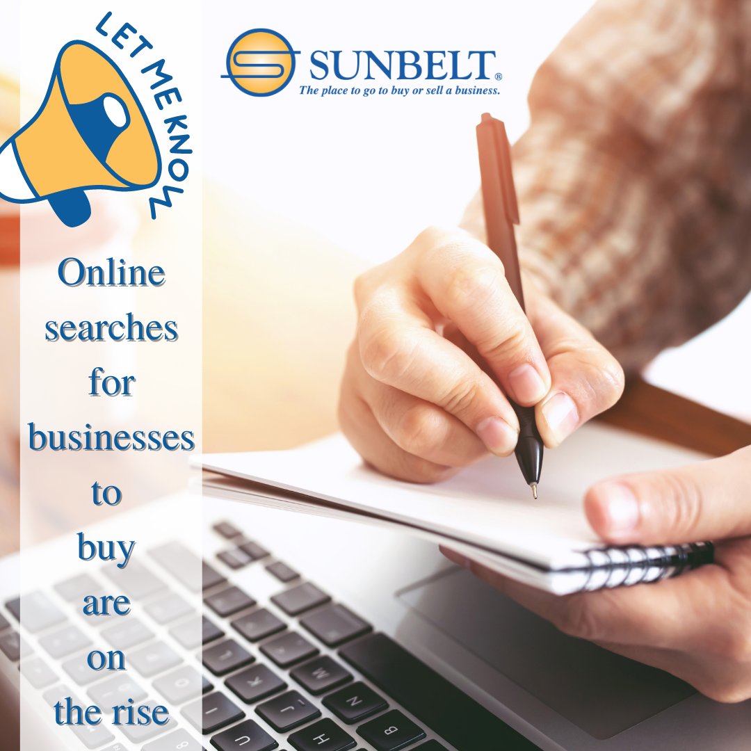 Online searches for businesses to buy are on the rise! Are you ready to get your business listed? Contact your local Sunbelt Business Broker TODAY at a location near you! 📞 Lafayette (337) 234-7008 📞 Lake Charles (337) 513-4500 📞 Beaumont (409) 866-5800.
#SellMyBusiness #B ...