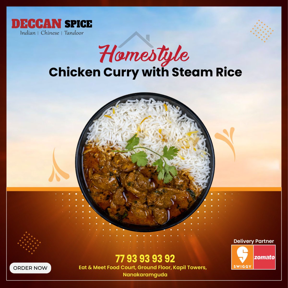 Enjoy a delicious and authentic chicken curry at Deccan Spice! Our home style chicken curry with steamed rice is sure to satisfy your hunger. Don't miss out!

#chickencurry #chickenrecipe #MonsoonSession #MonsoonCravings #tastyfood #cravings #mealplanning #healthymeals