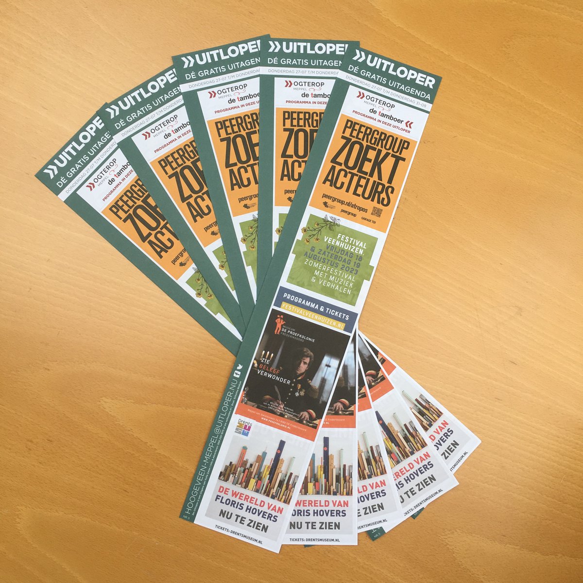 Benieuwd naar alle concerten, voorstellingen en exposities in omgeving Meppel/Hoogeveen? Wij verzamelen het allemaal voor jou in de UITloper!

Ook brengen we uw evenement onder de aandacht door middel van advertenties! Interesse? Neem dan contact op met adverteren@uitloper.nu