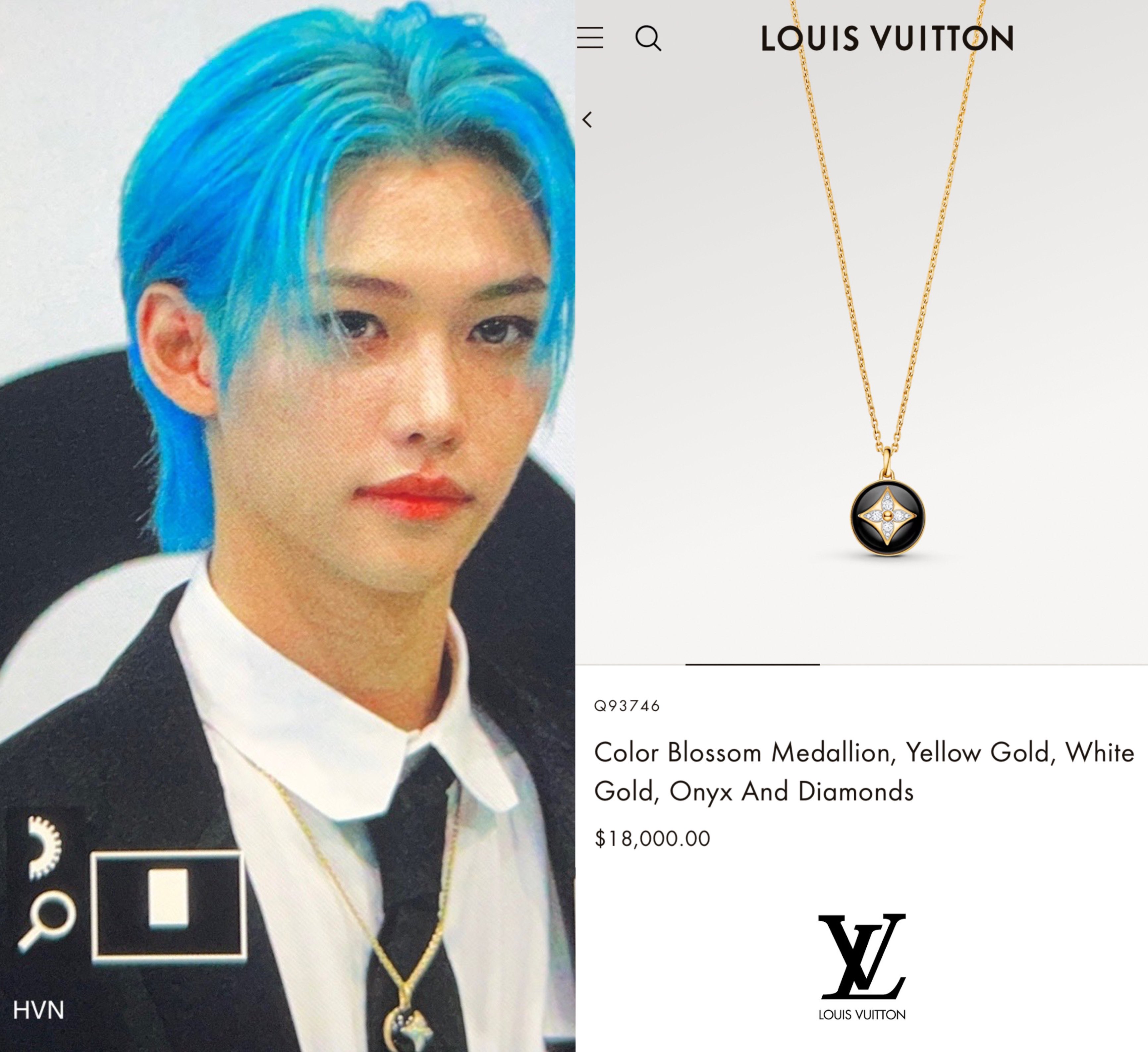 Louis Vuitton Color Blossom Medallion Onyx & Diamond