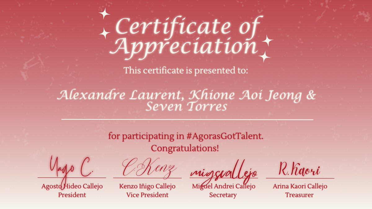 AGORARPW's tweet photo. And lastly for the activities, thank you for participating in #AgorasGotTalent, @01ASSCALE, @00ASSCSUKI, and @95ASSCSEV! https://t.co/4dyP2U4mWn