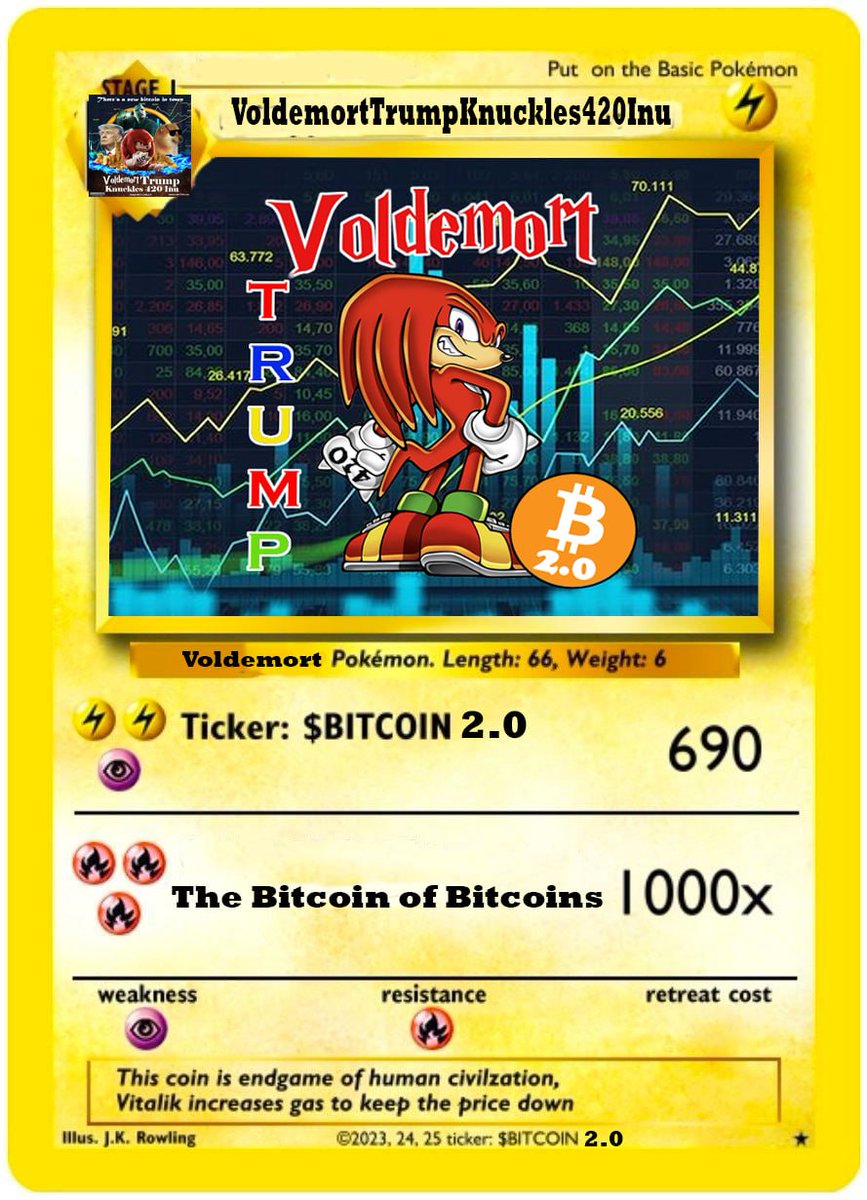 vtk420iETH's tweet photo. #VoldemortTrumpKnuckles420Inu #BITCOIN2 #VTK420I https://t.co/S7ensEw7Hh