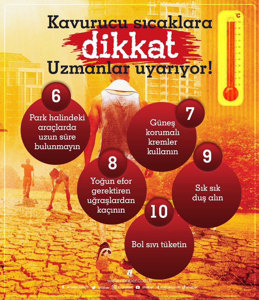 ahaber's tweet image. #Sıcak Havalara Dikkat!

#infografik #gündem