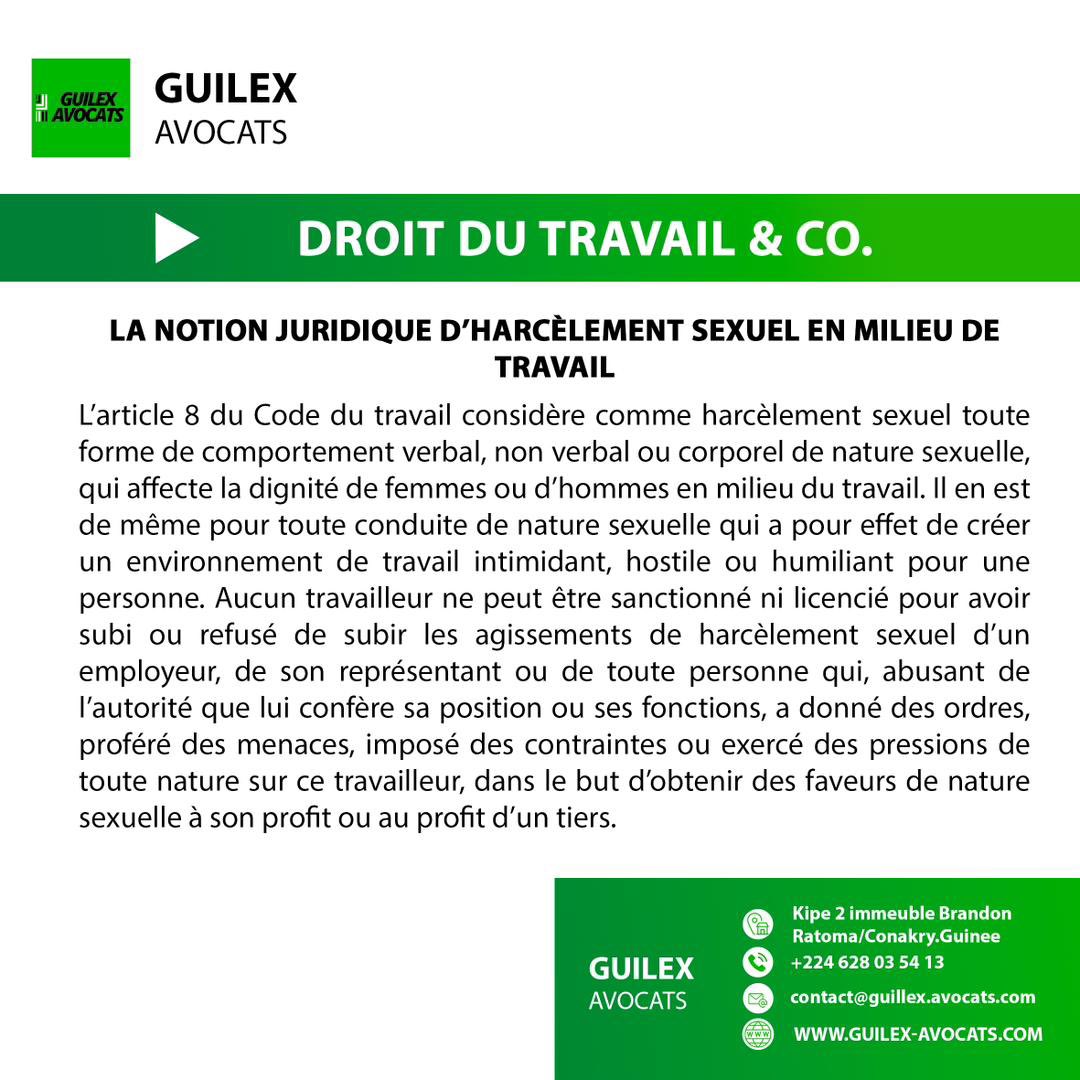 [DROIT DU TRAVAIL &amp; CO]
La notion juridique d’harcèlement sexuel en milieu de travail.
