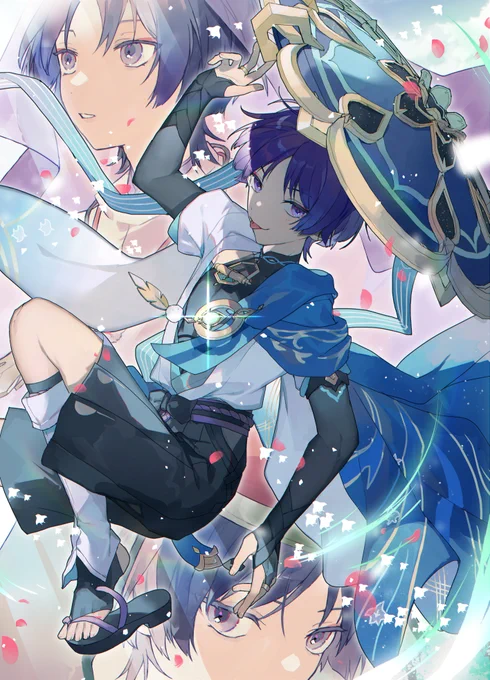 #放浪者イラストコンテスト#GenshinImpact  #wanderer 制作過程はリプツリーに 