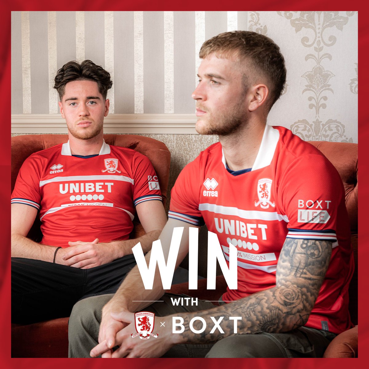 BOXT (@weareboxt) on Twitter photo As a HUGE BOXT WELCOME to our newest partnership <a href="/Boro/">Middlesbrough FC</a> and their mighty fans, we're giving you the chance to win a SIGNED home shirt and 2x tickets to the first game of the season! 🤝
To enter:
❤️ Follow us
🤍 RT
❤️ Tag a mate
T&Cs apply. Competition ends 3/8/23.
#UTB As a HUGE BOXT WELCOME to our newest partnership <a href="/Boro/">Middlesbrough FC</a> and their mighty fans, we're giving you the chance to win a SIGNED home shirt and 2x tickets to the first game of the season! 🤝
To enter:
❤️ Follow us
🤍 RT
❤️ Tag a mate
T&Cs apply. Competition ends 3/8/23.
#UTB