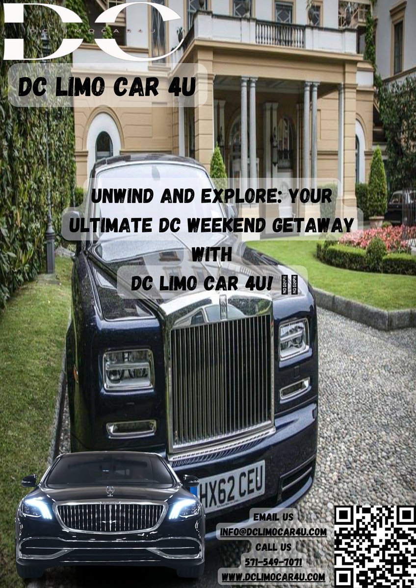 Unwind and Explore: Your Ultimate DC Weekend Getaway with DC Limo Car 4U!
#dclimocar4u #DCWeekendGetaway #ExploreDC #NatureRetreat #GourmetDining #CulturalDelights #ArtGalleries #TheaterExperience #RelaxAndUnwind #CityEscape #BookYourTrip #WeekendVibes #DCRetreat #RejuvenateInSty