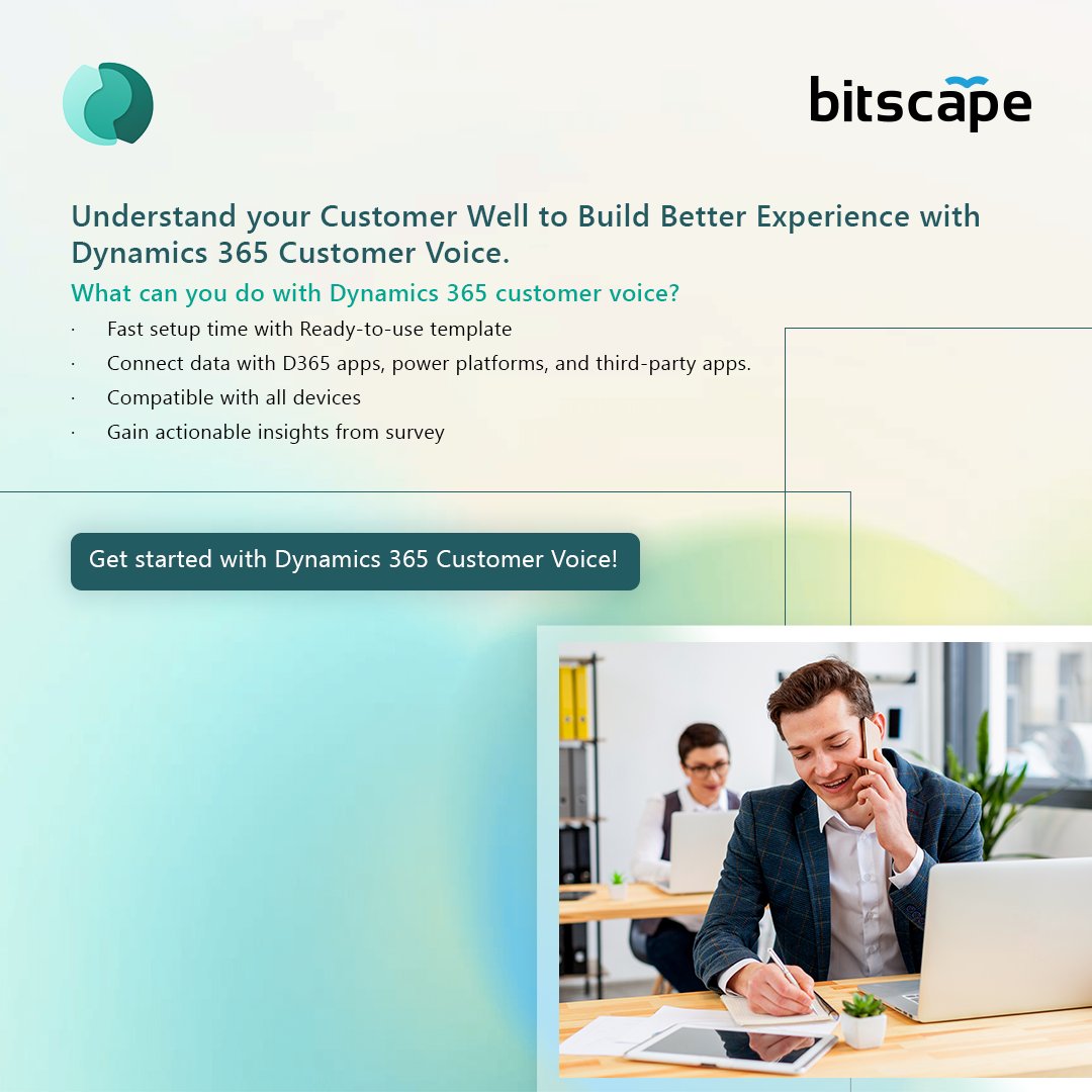 atQor_'s tweet image. Listen to every customer, uncover deep insights, take proactive steps, and drive business opportunities with dynamics 365 customer voice. 

Contact us at:: lnkd.in/dXaka9BP

#dynamics365customervoice #dynamics365 #customervoice #customerinsights #CRMinsights #d365apps