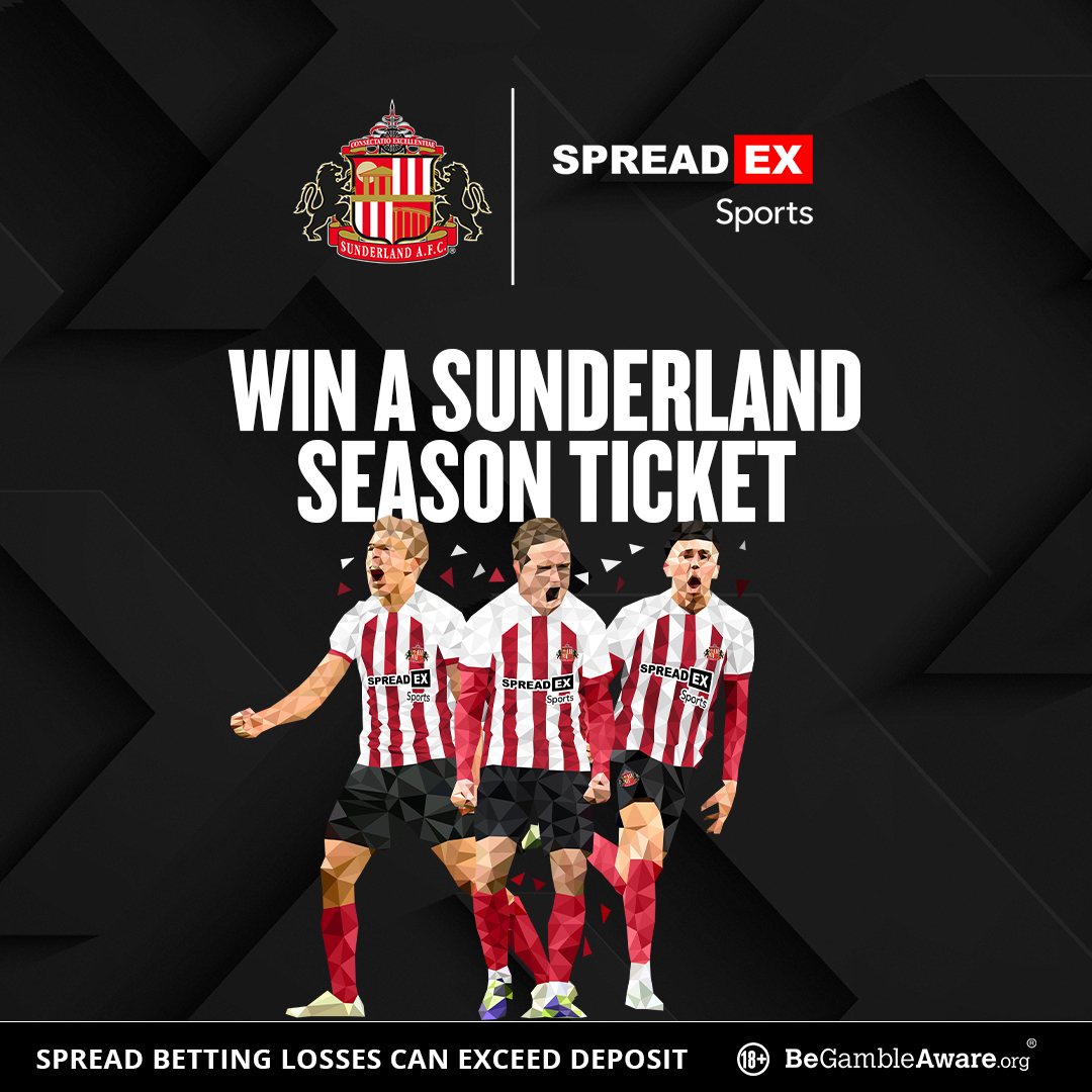 Spreadex Sports (@spreadexsport) on Twitter photo 🚨Competition Time🚨
How would you like to win a pair of <a href="/SunderlandAFC/">Sunderland AFC</a> season tickets?🎟️
For the chance to win🏆
1⃣ Follow us + Retweet this tweet!♻️
2⃣ Enter your details in the entry form below⤵️
spreadex.com/seasonticket
TS&C's apply 🚨Competition Time🚨
How would you like to win a pair of <a href="/SunderlandAFC/">Sunderland AFC</a> season tickets?🎟️
For the chance to win🏆
1⃣ Follow us + Retweet this tweet!♻️
2⃣ Enter your details in the entry form below⤵️
spreadex.com/seasonticket
TS&C's apply