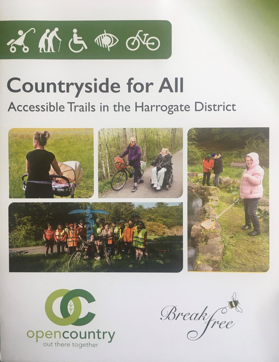 HGcomhouse's tweet photo. Fab @OCyorkshire new #Harrogate district ‘Breakfree’ Trails, sharing inspiration &amp; info on places to walk &amp; cycle. 
Developed with wheelchair users in mind, they’re also great for young children, pushchairs, cyclists, anyone with limited mobility. 1/2
https://t.co/Nrgj4GJQkw https://t.co/OUvZPov0Tg